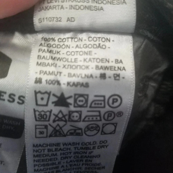 Levi's Wedgie Straight Fit High Rise Jeans After  Sunset Black 34964-0146 27 - Picture 7 of 14